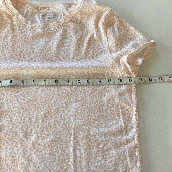 Athleta Organic Daily Animal Print Short Sleeve Tee Cotton Lightweight Crewneck - Picture 8 of 10